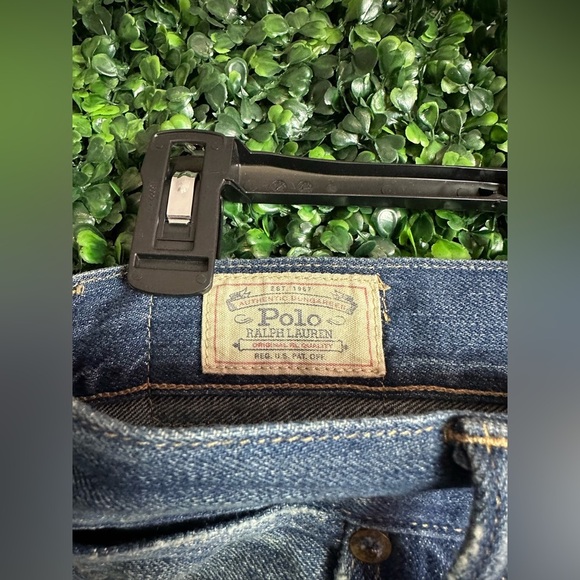 Polo Ralph Lauren Women's Astor Slim Boyfriend Repaired Patch Indigo Blue Jeans - Picture 10 of 16